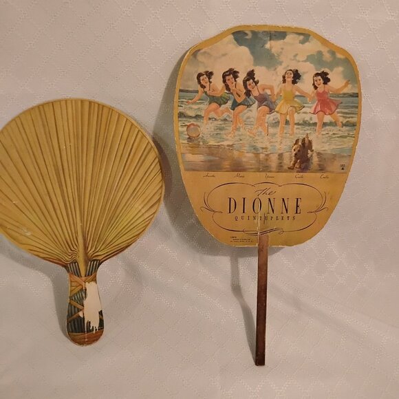 Antique Advertising Fans Circa 1930's - Picture 1 of 9